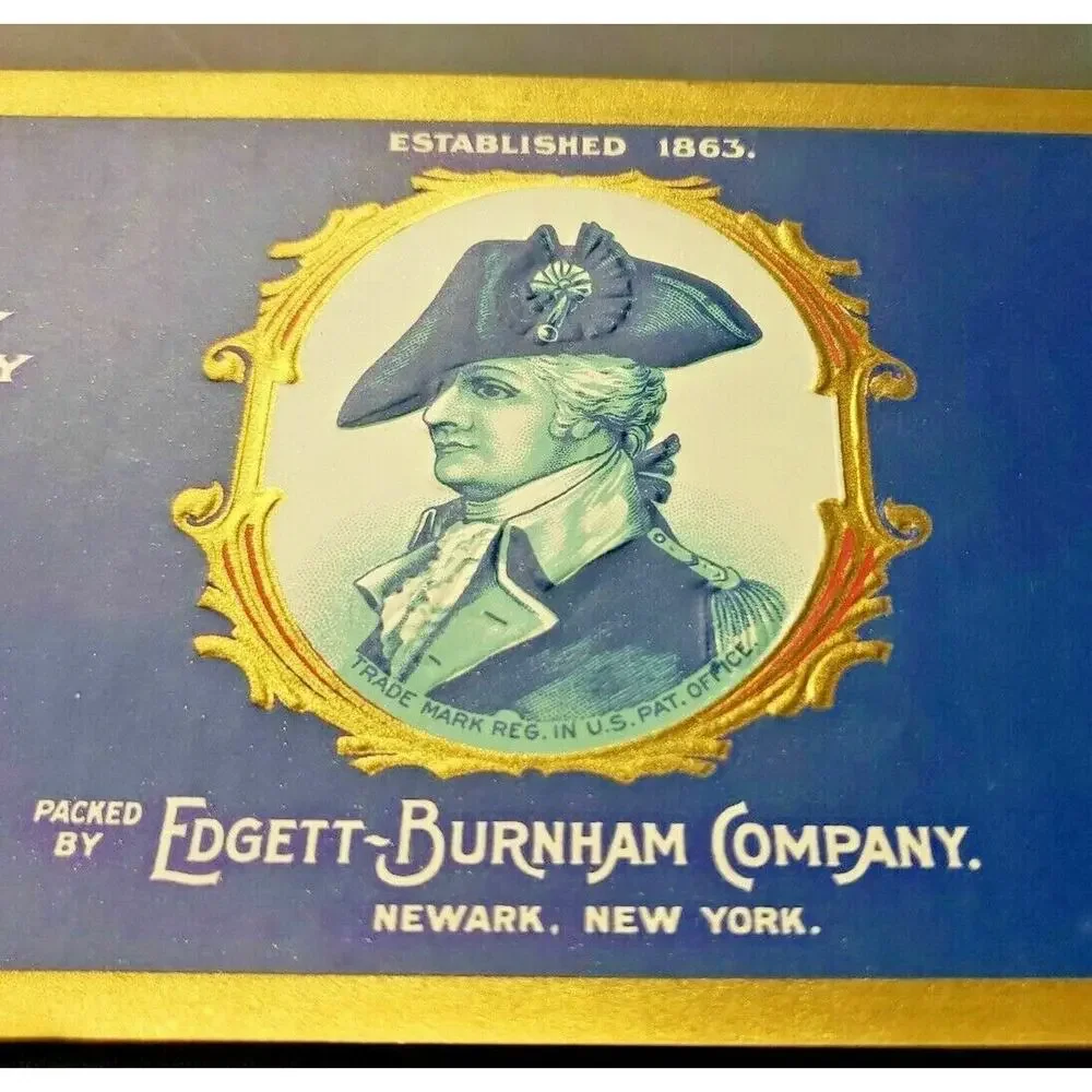 Vintage Wayne Brand Blank Peas Edgett Burnham Co New York 1940s Can Label‎ Z2